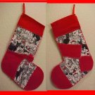 Cat Kitten Lover Christmas Stocking Handmade Hand Sewn Recycled One of a Kind 200911