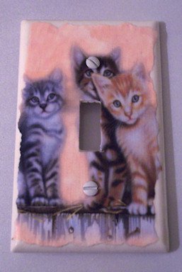 LIGHTSWITCH PLATE COVER Kittens Cats Handmade in the USA