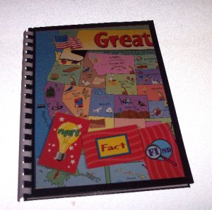 Journal Notebook Recycled Upcycled from GREAT STATES GAME Handmade in the USA #2010024