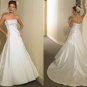 Free shipping maggie sottero a line strapless wedding gown Amelia