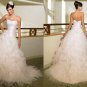 Free shipping maggie sottero a line strapless wedding gown Amour Royale