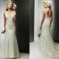Free shipping maggie sottero a line strapless wedding gown Amy