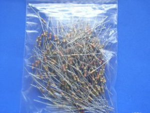 Resistor 1/4W 0-100 ohm, total 27 type, total 270 pcs. (Item# M0002)