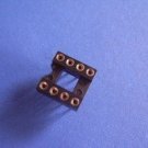 IC Socket, 8 pin DIP, round pin, 0.1 inch pitch, 8 pcs. (Item# S0004)