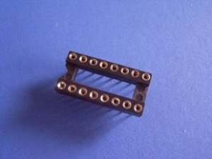 IC Socket, 16 pin DIP, round, 0.1 inch pitch, 8  pcs. (Item# S0015)
