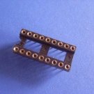 IC Socket, 18 pin DIP, round, 0.1 inch pitch, 8  pcs. (Item# S0018)