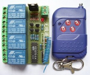 Remote Control,  5V to 15V operation, 4 channel, Momentary Mode. (Item# RE002)