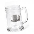Glass Mug with Pewter Medallion