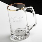 Gold Rimmed 25 oz. Sports Mug