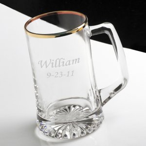 Gold Rimmed 25 oz. Sports Mug