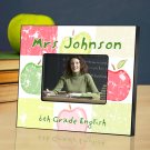 Patchwork Apples Personalized Teacher Picture Frame