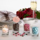 FavorLight Personalized Glass Votive Cup with Candle