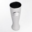 Personalized Gunmetal Pilsner Glass with Pewter Medallion