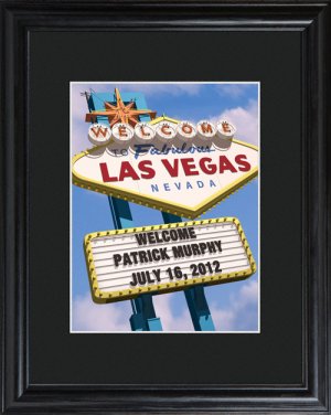 Personalized Vegas Marquee Framed Print