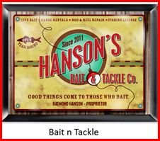 Personalized Traditional Pub Sign Bait N Tackle