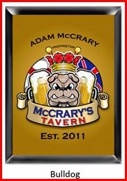 Personalized Traditional Pub Sign Bulldog