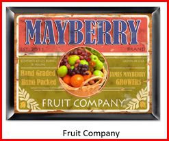 Personalized Traditional Pub Sign Fruit Company