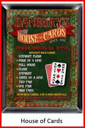 Personalized Traditional Pub Sign House of Cards