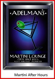 Personalized Traditional Pub Sign Martini After Hours