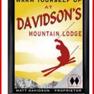 Personalized Traditional Pub Sign Ski Lodge