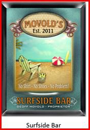 Personalized Traditional Pub Sign Surfside Bar