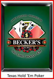Personalized Traditional Pub Sign Texas Hold Em Poker