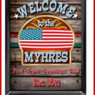 Personalized Traditional Pub Sign Welcome