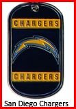 Personalized NFL Dog Tag San Diego Chargers