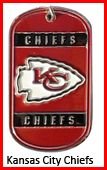 Personalized NFL Dog Tag Kansas City Chiefs