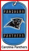 Personalized NFL Dog Tag Carolina Panthers