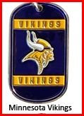 Personalized NFL Dog Tag Minnesota Vikings