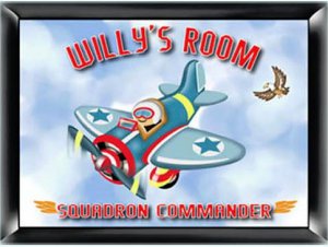 Personalized Childs Room Sign Fly Boy