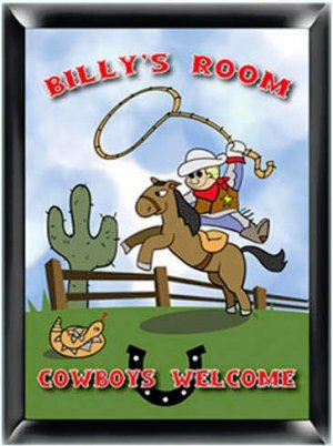 Personalized Childs Room Sign Lil Cowboy