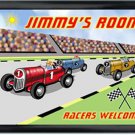 Personalized Childs Room Sign Racer