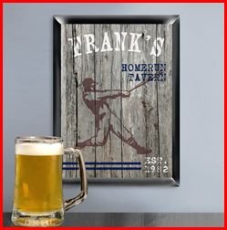 Traditional Sports Man Cave Pub Sign Homerun
