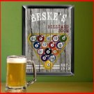 Traditional Sports Man Cave Pub Sign Billiards