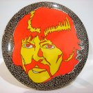 Beatles 6" Button Plaque Psychedelic George Harrison Beatles 6" Button Plaque Psychedelic George Harrison