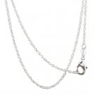 4 pieces of 18" Solid Sterling Silver 1mm Cable Chain