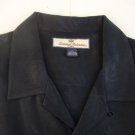 Tommy Bahama Men's  Embossed Black Camp Hawaiian  Style Shirt - sz. M
