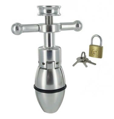 Trillium Steel Locking Anal Plug