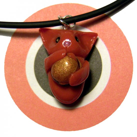 Cheezburger Kitty Ginger Orange Animini Necklace
