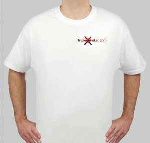 TripleXPoker Men's White Shirt