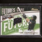 CARL CRAWFORD - 2002 Bowman Futures JERSEY Rookie - Dodgers, Red Sox, Tampa Bay Rays CARL CRAWFORD - 2002 Bowman Futures JERSEY Rookie - Dodgers, Red Sox, Tampa Bay Rays