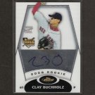 CLAY BUCHHOLZ - 2008 Topps Finest ROOKIE AUTOGRAPH - Red Sox