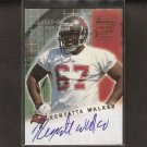 KENYATTA WALKER - 2001 Bowman AUTOGRAPH Rookie - Buccaneers, Panthers & Florida Gators KENYATTA WALKER - 2001 Bowman AUTOGRAPH Rookie - Buccaneers, Panthers & Florida Gators