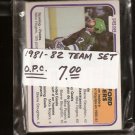 1981-82 Hartford WHALERS Team Set - O-Pee-Chee