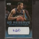 MARCUS WILLIAMS 2008-09 UD Reserve Autograph - UConn Huskies