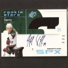 JEFF TAFFE - 2002-03 SPx Autographed JERSEY ROOKIE - Florida Panthers JEFF TAFFE - 2002-03 SPx Autographed JERSEY ROOKIE - Florida Panthers