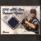 GRANT ROBERTS - 2001 Bowman GAME-USED JERSEY - Mets & Angels