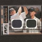 COREY PAVIN & CRAIG STADLER - 2003 SP Game Used Golf - PGA DUAL Swatch - AUTHENTIC FABRIC DOUBLES COREY PAVIN & CRAIG STADLER - 2003 SP Game Used Golf - PGA DUAL Swatch - AUTHENTIC FABRIC DOUBLES